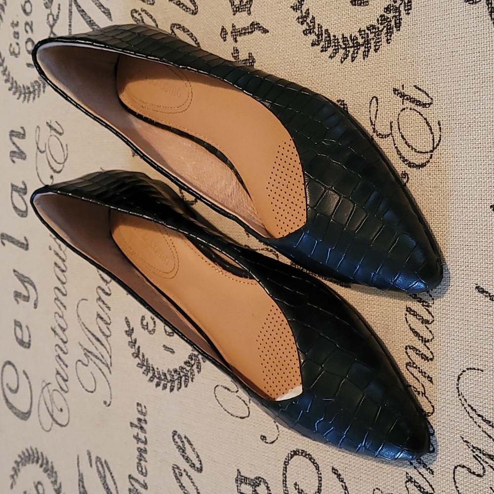 COPY - Corso Como "Julia" Croc Print Leather Flats - 7.5M - Never Worn!